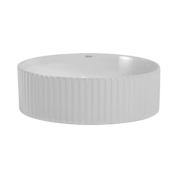 Раковина Abber Bequem 36 см белая AC2111 (детальная фотография), накладные (на столешницу), пристенные