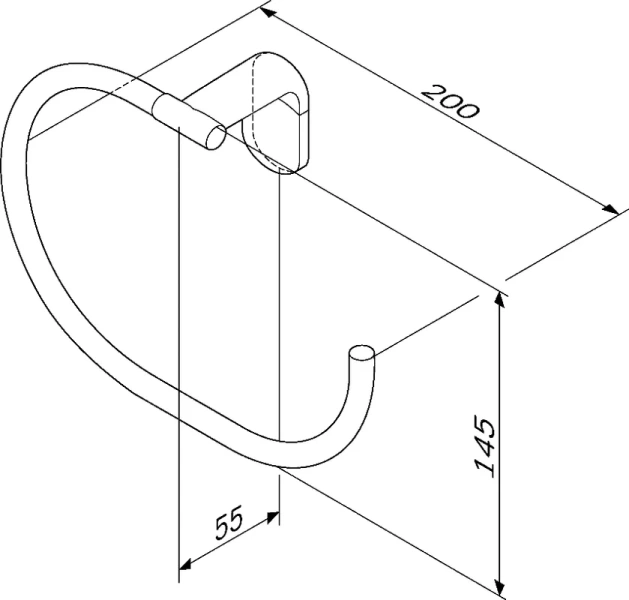 Полотенцедержатель Am.Pm X-Joy кольцо A8434422 (детальная фотография), черные index_1