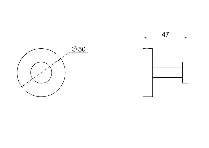 Крючок для ванной Акватек Бетта оружейная сталь AQ4601BGM (детальная фотография), современные, hi-tech