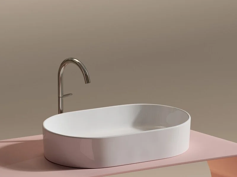 Раковина Ceramica Nova Element 60 см накладная белая CN6048 (детальная фотография), накладные (на столешницу)