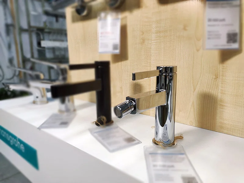 Смеситель для биде Hansgrohe Finoris хром 76200000 (детальная фотография), однорычажные, двухрычажные
