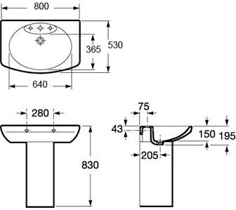 Пьедестал для раковины Roca Dama Senso белый 337510000 (детальная фотография), в наличии index_1
