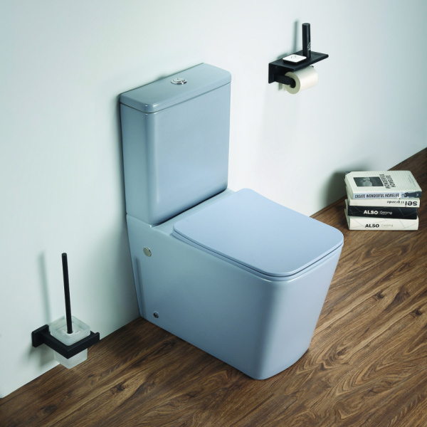 Унитаз компакт Ceramalux NС голубой матовый 2170AXMHL (детальная фотография)