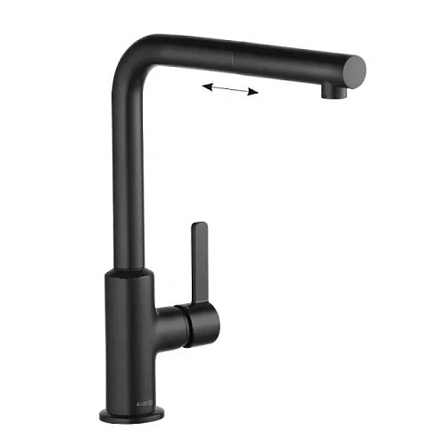 Смеситель для кухни Kludi L-ine черный матовый - фото 4