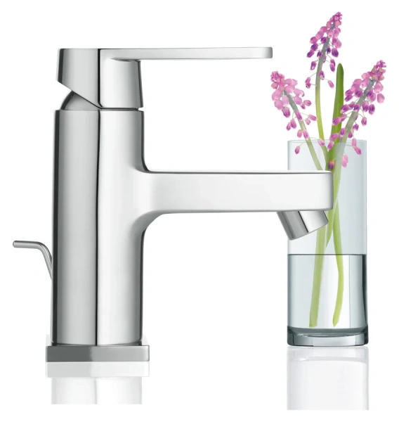 Смеситель для раковины, черный бархат, Grohe Quadra 32631KS0 (детальная фотография), с донным клапаном