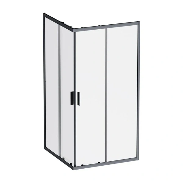 Душевой уголок Am.Pm Gem 100x100 см профиль черный W90G-403-100100-BT (детальная фотография)