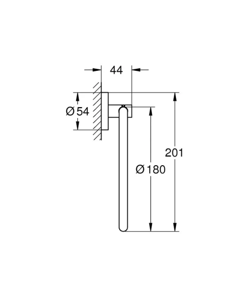 Полотенцедержатель Grohe Essentials хром 40365001 (детальная фотография), современные, hi-tech