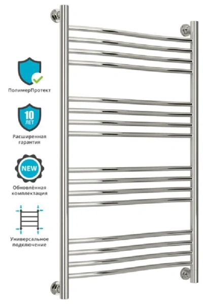 Полотенцесушитель водяной Сунержа Флюид+ 0222-1060 60х100 см настенный (детальная фотография)