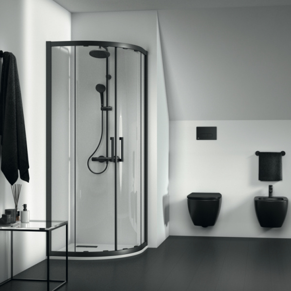Душевой уголок Ideal Standard Connect 2 80х80 см алюминиевый профиль (детальная фотография), прозрачные