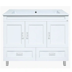 Тумба с раковиной напольная Misty Дива 105 см с двумя ящиками