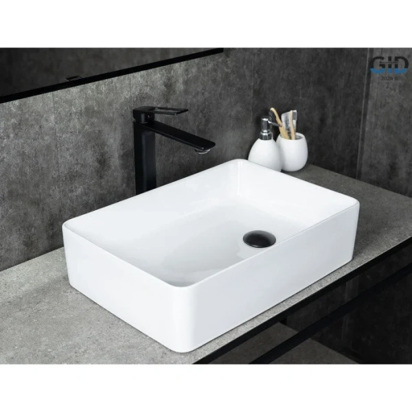 Раковина GID Creativo N1205 51 см белая 51240 (детальная фотография), белые