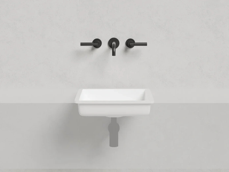 Раковина Salini Marea 07 42 см в цвете по RAL 1802207MF (детальная фотография), из камня