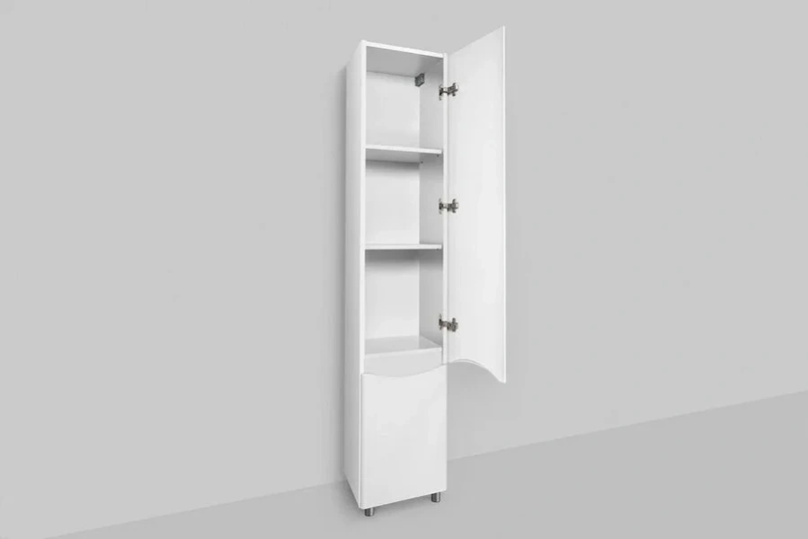 Шкаф-пенал напольный Am.Pm Like 35 см правый белый глянец M80CSR0356WG (детальная фотография), белые