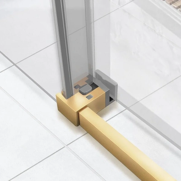 Душевая дверь в нишу Vincea Slim Soft 150 см профиль золото VDS-1SS150CLG (детальная фотография), современные, hi-tech