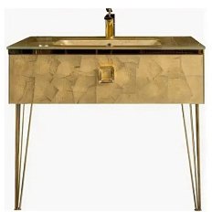 Тумба под раковину Boheme Lucido 80 см поталь