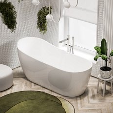 Ванна акриловая Sancos Perla 170x72 см отдельностоящая