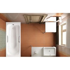 Ванна чугунная Jacob Delafon Melanie 170х70 см с отверстиями для ручек