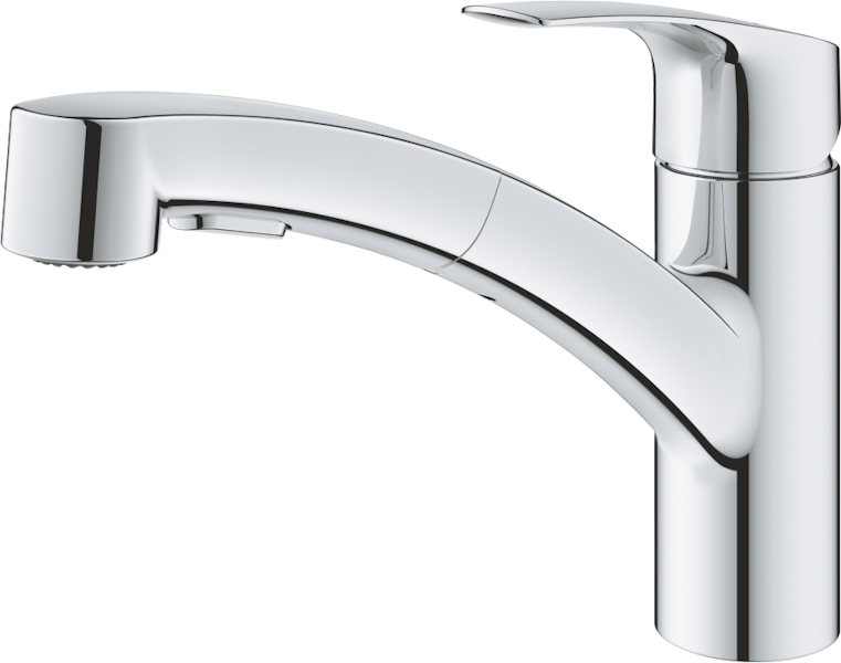 Смеситель для кухни Grohe Eurosmart с вытяжным душем 30305001 (детальная фотография), современные, hi-tech