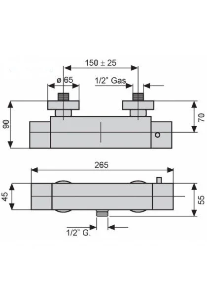 Смеситель для душа термостатический Emmevi 38300 Niagara, Sicily (детальная фотография), для душа
