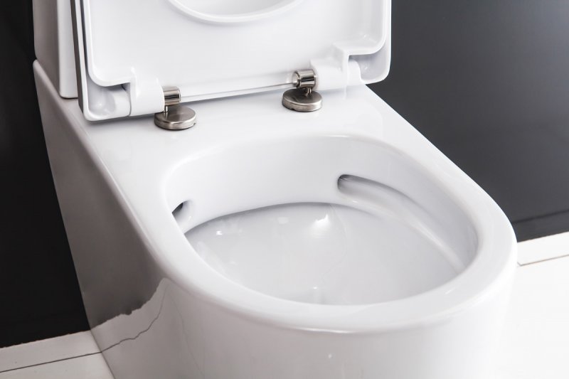 Унитаз компакт BelBagno Marino BB105CPR безободковый (детальная фотография), недорогие, безободковые, сиденье с микролифтом , с антивсплеском, компакт, низкие