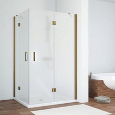 Душевой уголок профиль бронза стекло сатин Vegas-glass