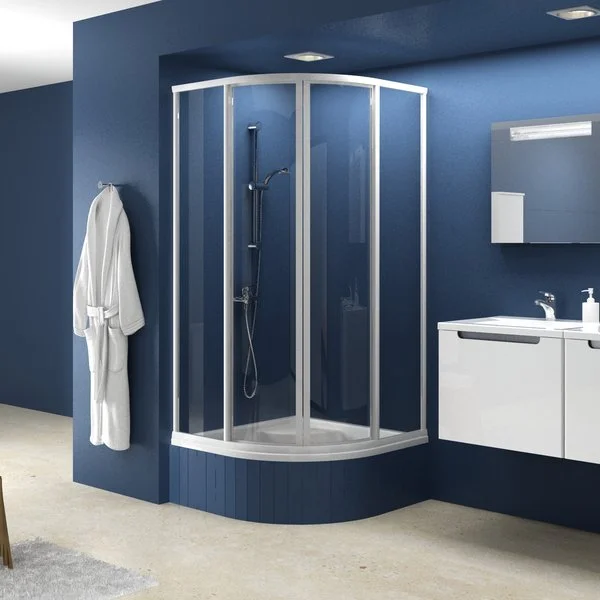 Полукруглый душевой уголок, профиль белый, стекло грейп, Ravak Supernova SKCP4-90 31170100ZG (детальная фотография) index_1