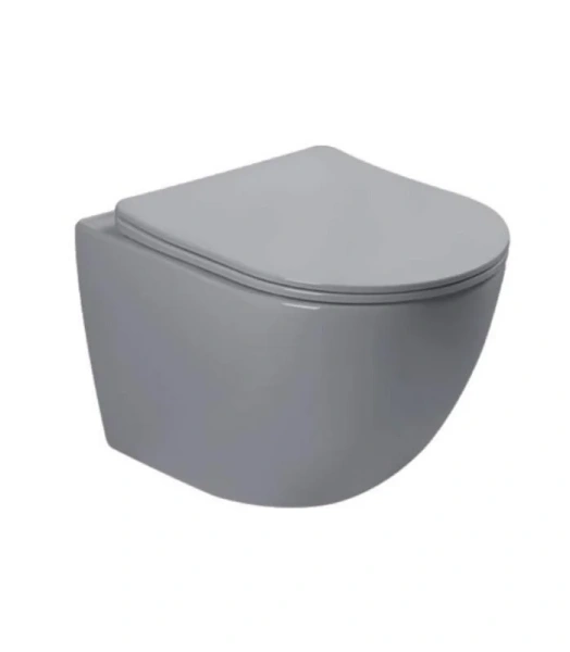 Унитаз подвесной SantiLine серый SL-5005MG (детальная фотография)