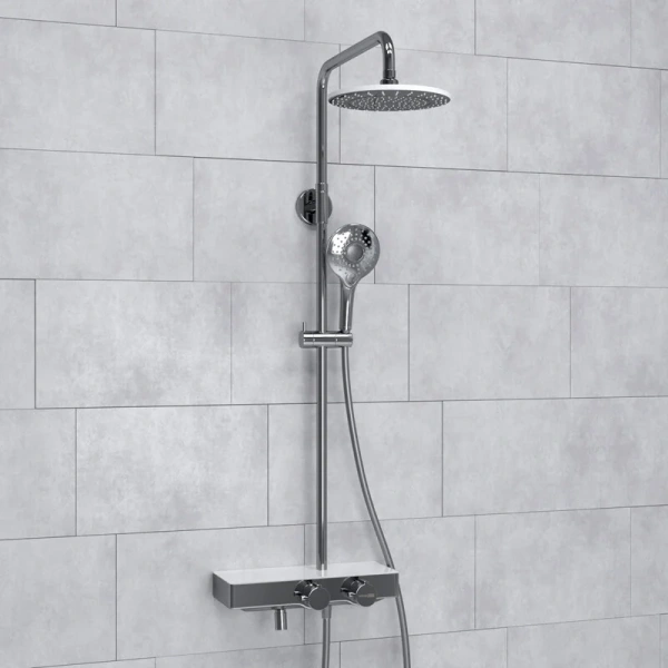 Душевая стойка WasserKRAFT Aller хром A113.067.101.CH Thermo (детальная фотография), хром