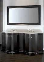 Тумба с мраморной столешницей, цвет полуглянцевый Dark Grey, мрамор Bianco Carrara, Devon&Devon Regent