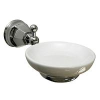 Мыльница для ванной, белая керамика, фурнитура полированный никель, Nicolazzi Teide