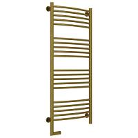 Полотенцесушитель электрический левый, цвет состаренная бронза перемычка выгнутая Сунержа Богема 2.0 1200х500