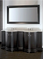 Тумба с мраморной столешницей, цвет полуглянцевый Dark Grey, мрамор Bianco Carrara, Devon&Devon Regent