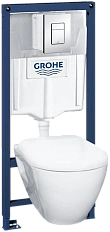 Унитаз с инсталляцией Grohe Solido с сиденьем микролифт