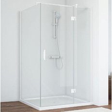 Душевой уголок профиль белый стекло прозрачное Vegas-glass