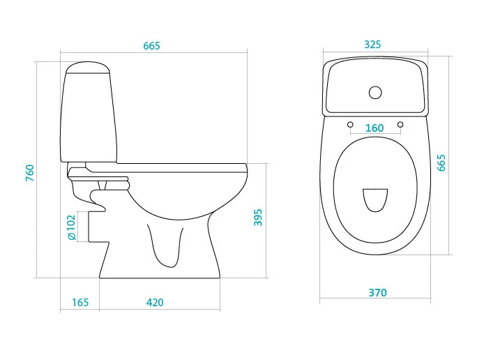 Унитаз с бачком Santek Цезарь 1WH301745 (детальная фотография), современные, hi-tech