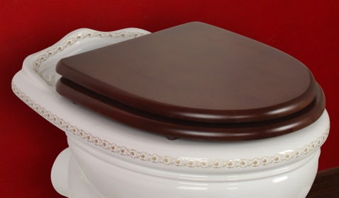 Унитаз подвесной Migliore Milady 20903 бронзовый декор (детальная фотография), подвесные, встраиваемые