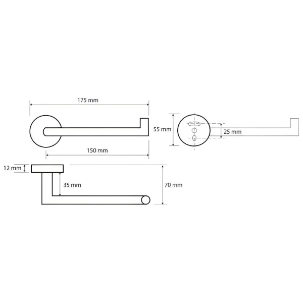 Бумагодержатель Bemeta Omega хром 104212032 (детальная фотография), современные, hi-tech