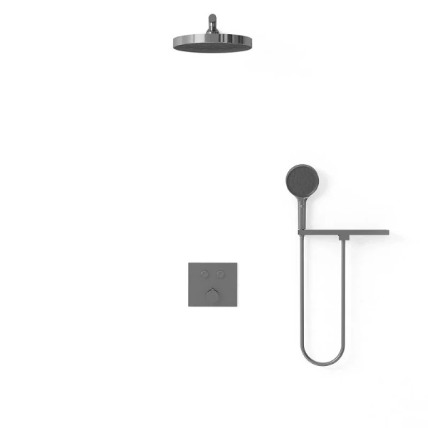 Душевой комплект Vincea вороненая сталь VSFW-4I212RGM (детальная фотография), душевые комплекты, наборы