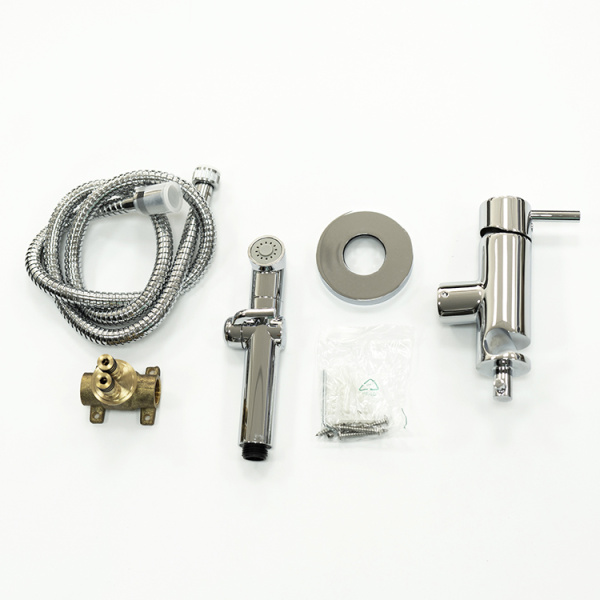 Гигиенический душ со смесителем Lemark Solo встраиваемый хром LM7166C (детальная фотография), современные, hi-tech