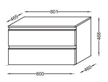 Тумба подвесная Jacob Delafon Vox 80 см белая EB2061-RA-G1C (детальная фотография), в наличии