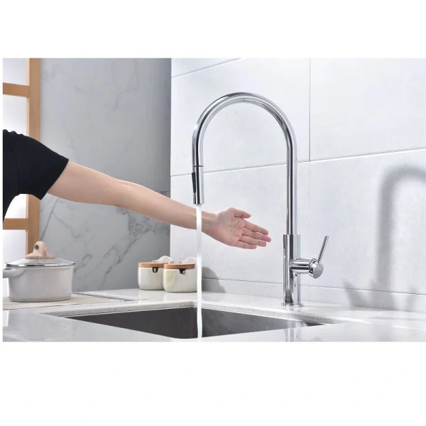 Смеситель для кухни Paulmark Senso хром Se215180-CR (детальная фотография), на мойку, на столешницу