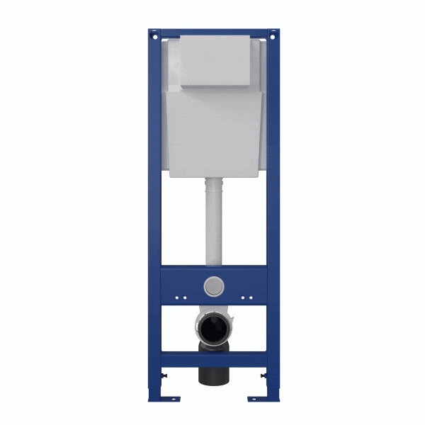Инсталляция для унитаза Berges Аtom без кнопки 040330 (детальная фотография), слив эконом-стандарт под две клавиши