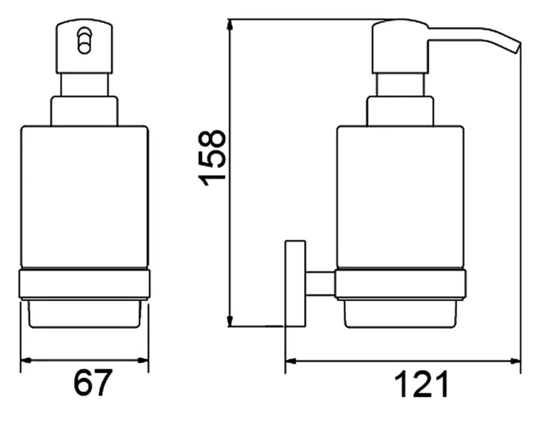 Дозатор для мыла Timo Saona розовое золото 13039/19 (детальная фотография), современные, hi-tech
