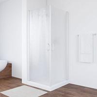 Душевой уголок профиль белый стекло шиншилла Vegas-glass