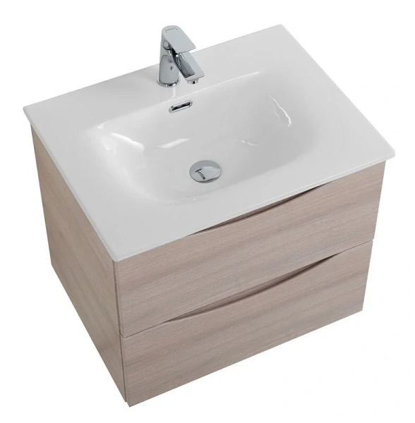 Тумба под раковину подвесная BelBagno Marino-Cer-Mini 50 см Rovere Bianco MARINO-CER-MINI-500-2C-SO-RG-P (детальная фотография), подвесная, пристенная