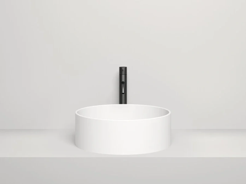 Раковина Salini Armonia 02 45 см покраска по RAL полностью 130112SMF (детальная фотография), накладные (на столешницу)