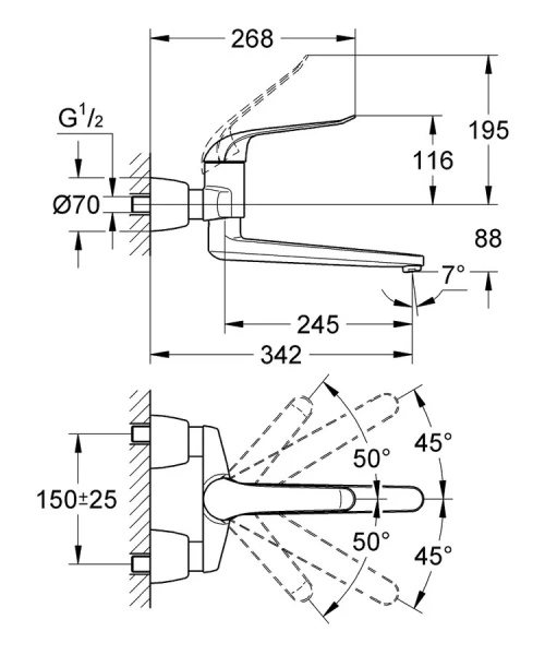 Смеситель для раковины Grohe Euroeco Special 32775000 (детальная фотография), для раковины