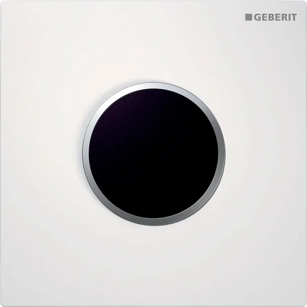 Клавиша смыва Geberit Sigma 10 белая/кольцо матовый хром 116.025.KL.1 (детальная фотография)