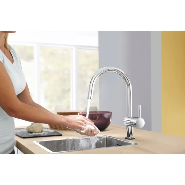 Смеситель для кухни сенсорный Grohe Touch 31358001 (детальная фотография), хром
