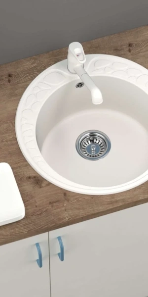 Мойка для кухни Omoikiri Tovada 51-BL 51 см черная 4993369 (детальная фотография), из искусственного гранита